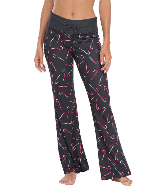 Candy Canes Wide Leg Pajama Pants