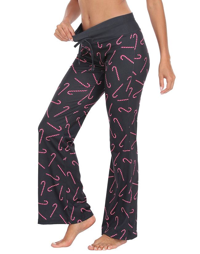 Candy Cane Wide Leg Pajama Pants Holiday – side view