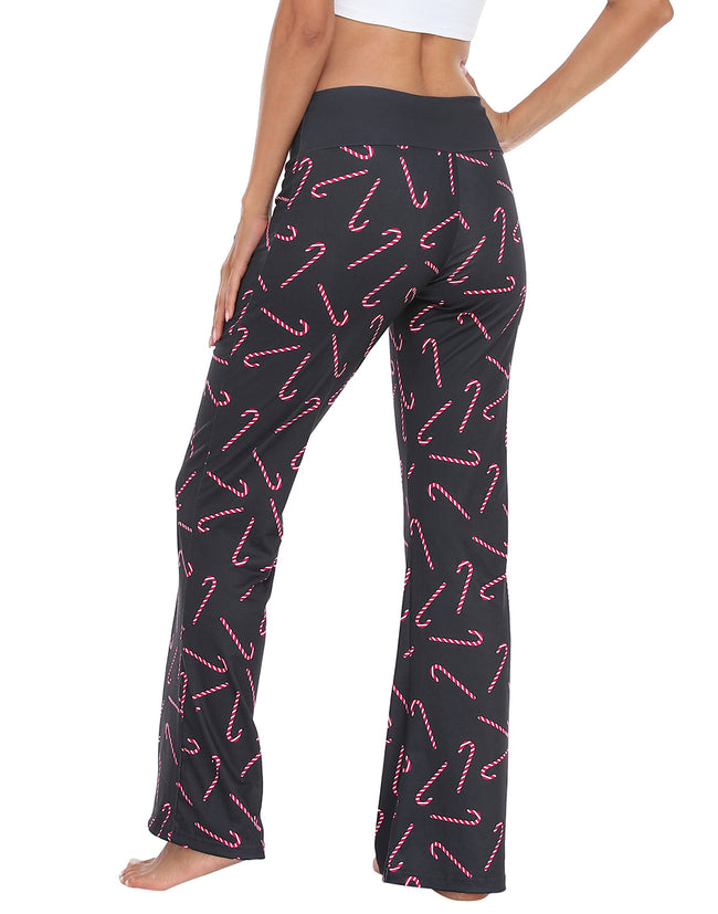 Candy Cane Wide Leg Pajama Pants Holiday – close-up detail