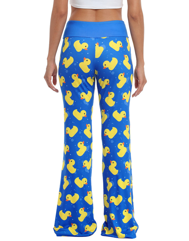 Duck Print Wide Leg Pajama Pants Women's – alternate view