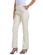 Faux Leather Pants Straight Leg Trousers with Pockets