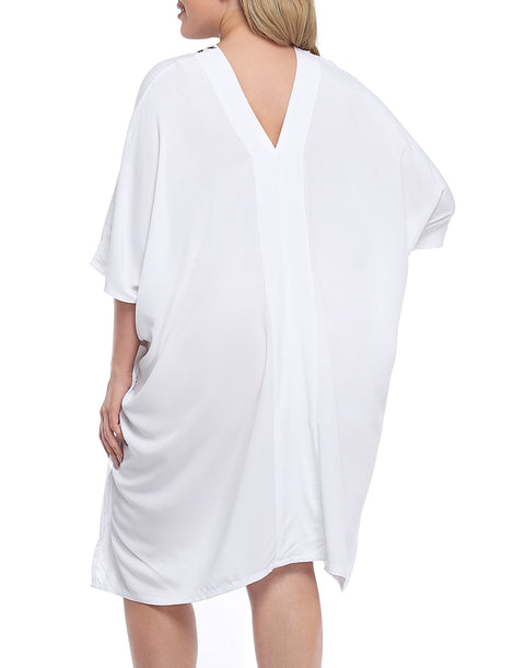 Plus Size UPF 30+ Short Kaftan Cover Up Oversize Dress