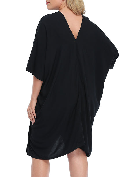 Plus Size UPF 30+ Short Kaftan Cover Up Oversize Dress