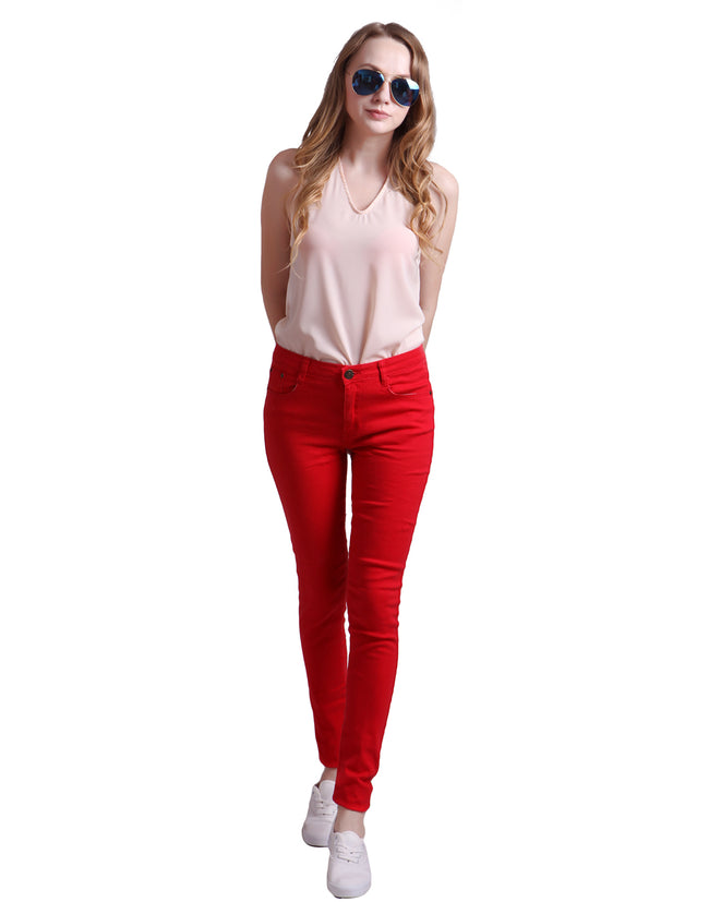 Mid Rise Stretch Skinny Jeans Curvy Fit – close-up detail