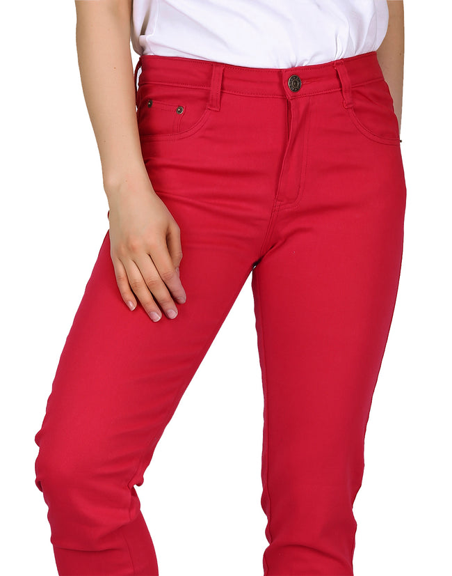 Mid Rise Stretch Skinny Jeans Curvy Fit – side view