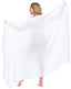 White Plus Size UPF 30+ Pareo Swimsuit Cover Up Wrap