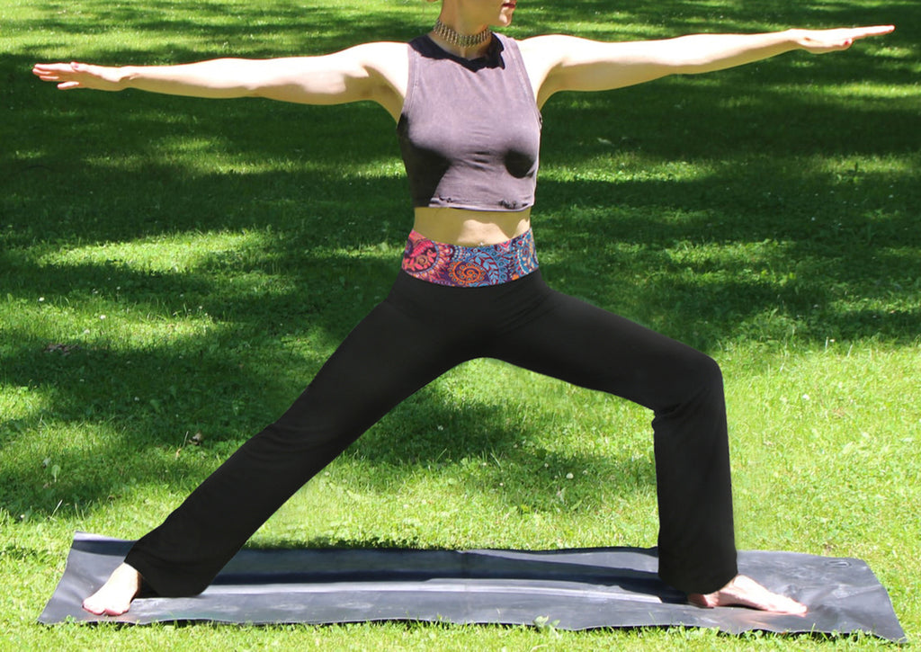 Color Block Fold Over Waist Yoga Pants