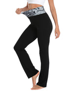 Color Block Fold Over Waist Yoga Pants