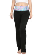 Color Block Fold Over Waist Yoga Pants
