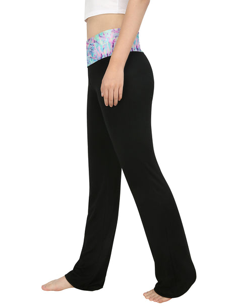 Tie Dye Waistband Folded Waist Lounge Pants