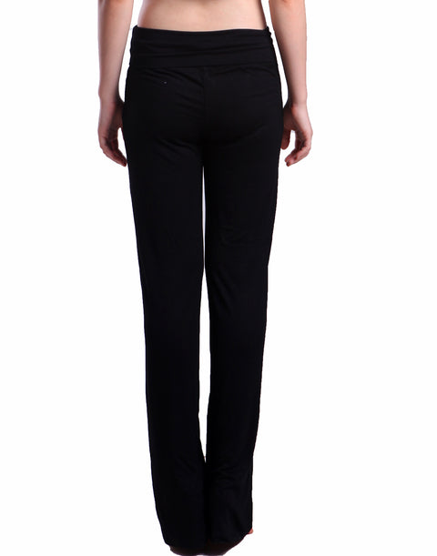 Color Block Fold Over Waist Yoga Pants