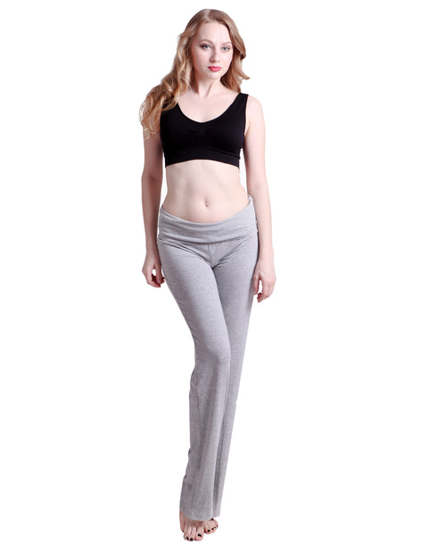 Color Block Fold Over Waist Yoga Pants