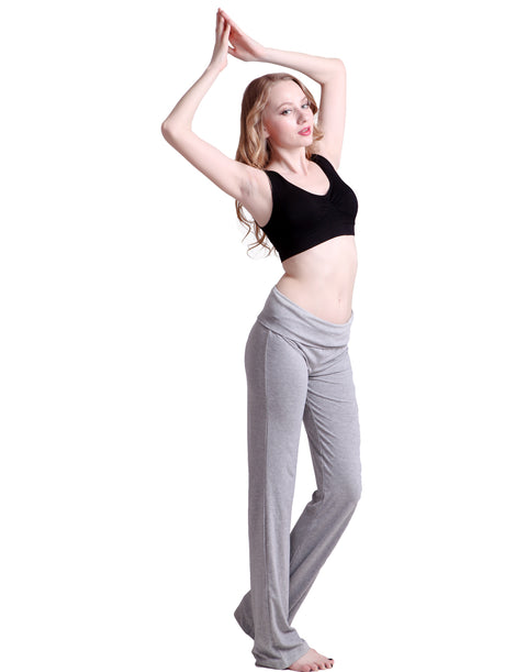 Color Block Fold Over Waist Yoga Pants