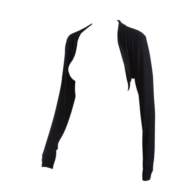 Black Open Front Shrug Cropped Bolero – product view 6