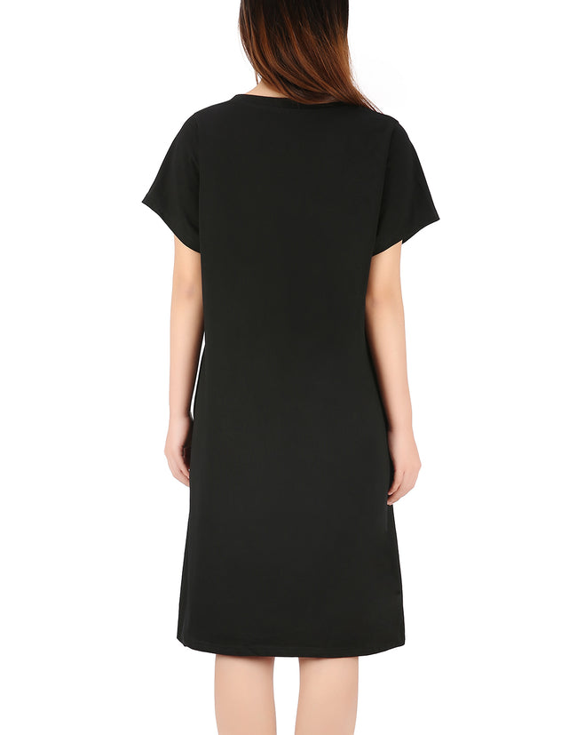 I Need Coffee Short Sleeve Sleep Dress – side view