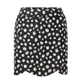 Black Daisy Plus Size Skort Skirt with Bike Shorts and Pockets