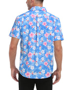 Hawaiian Santa Christmas Button Down Short Sleeve Shirts
