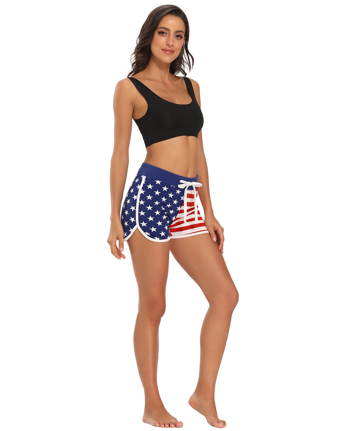 US Flag Retro Running Shorts Secondary image