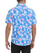 Mens Short Sleeve Button Down Hawaiian Dress Shirt