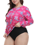 HDE Plus Size Rash Guard for Women UPF 50 Quick Dry Long Sleeve Swim Top