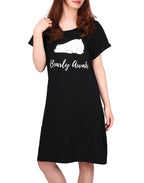 Bearly Awake Short Sleeve Sleep Dress