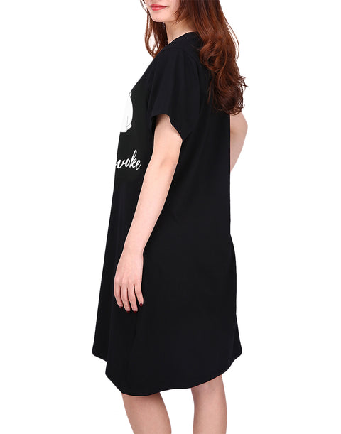 Bearly Awake Short Sleeve Sleep Dress