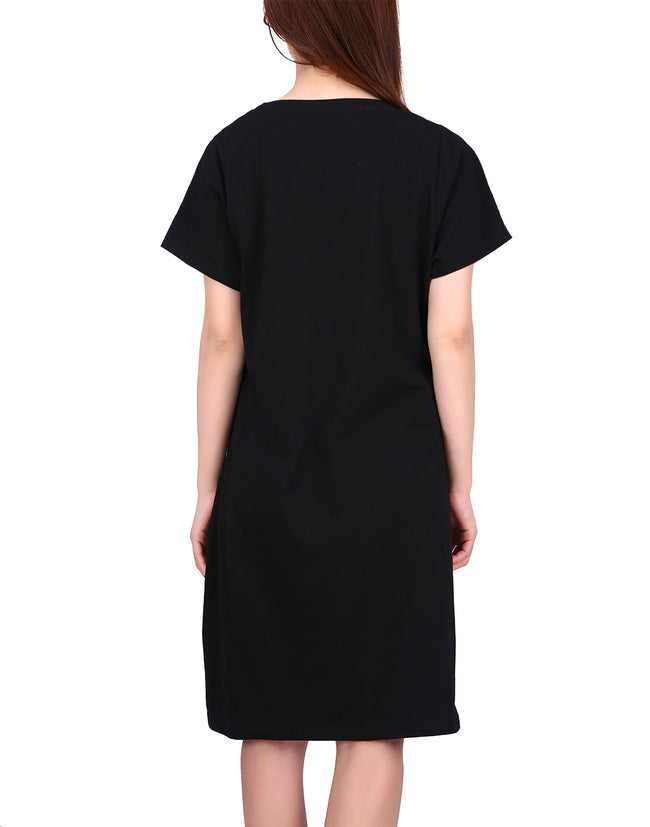 Bearly Awake Short Sleeve Sleep Dress – side view