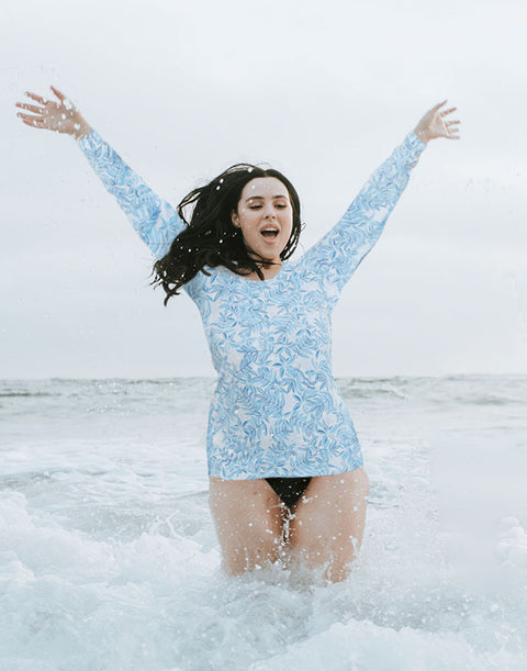 HDE Plus Size Rash Guard for Women UPF 50 Quick Dry Long Sleeve Swim Top