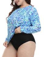 HDE Plus Size Rash Guard for Women UPF 50 Quick Dry Long Sleeve Swim Top