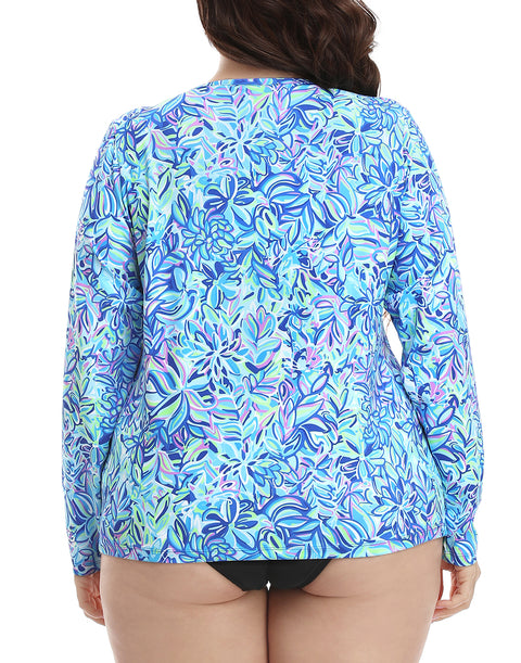 HDE Plus Size Rash Guard for Women UPF 50 Quick Dry Long Sleeve Swim Top