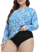 HDE Plus Size Rash Guard for Women UPF 50 Quick Dry Long Sleeve Swim Top