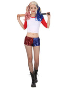 Red & Blue Sequin Shorts