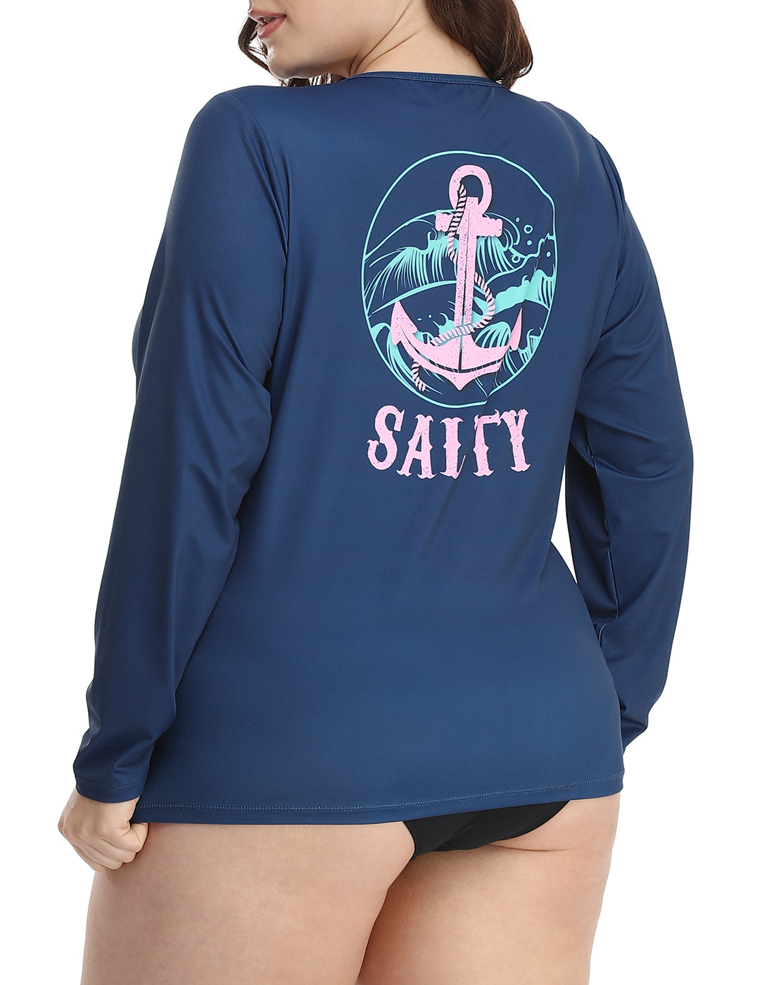HDE Plus Size Rash Guard for Women UPF 50 Quick Dry Long Sleeve Swim Top Main image