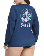 HDE Plus Size Rash Guard for Women UPF 50 Quick Dry Long Sleeve Swim Top