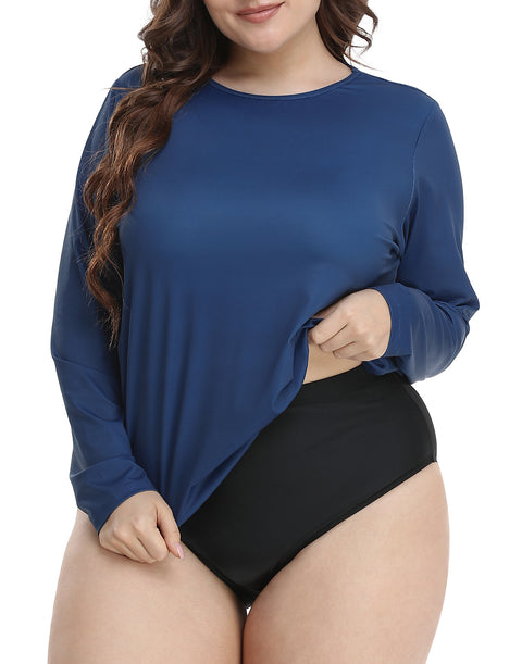 HDE Plus Size Rash Guard for Women UPF 50 Quick Dry Long Sleeve Swim Top