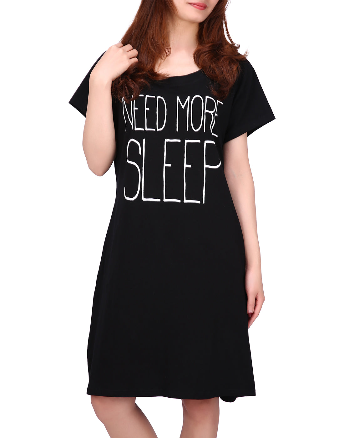 Need More Sleep Short Sleeve Sleep Dress Main image