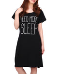 Need More Sleep Short Sleeve Sleep Dress