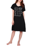 Need More Sleep Short Sleeve Sleep Dress