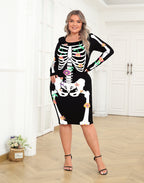 Plus Size Skeleton Dress Halloween Costume