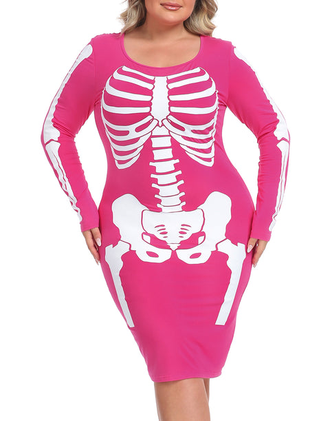 Plus Size Skeleton Dress Halloween Costume