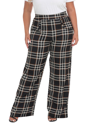 Sailor High Waisted Dress Pants Wide Leg – front view