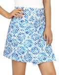 Light Blue / Watercolor Reversible Cover Up Skirt