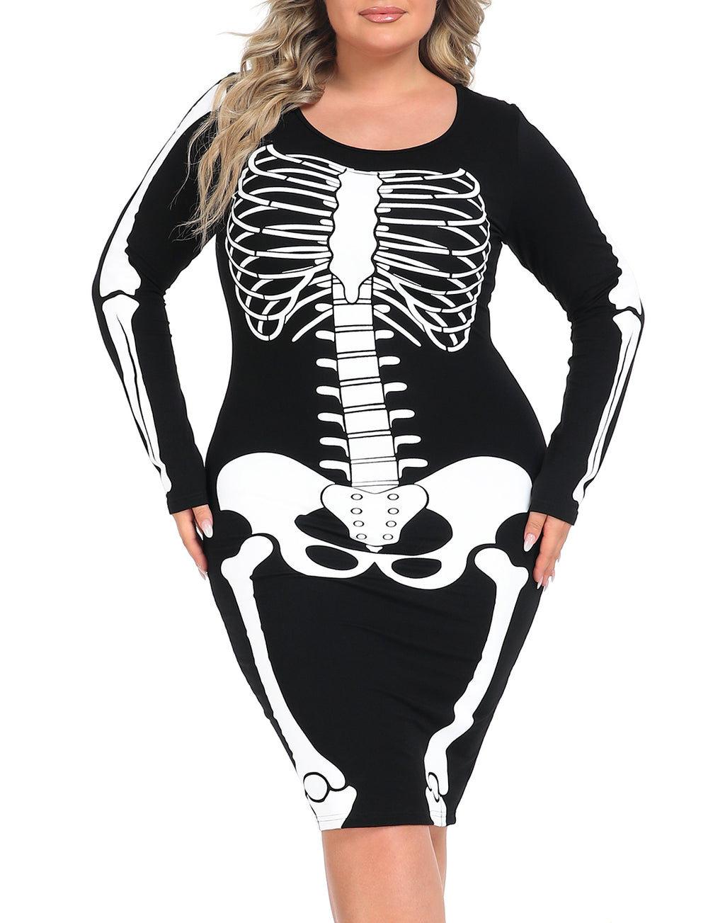 Plus Size Skeleton Dress Halloween Costume
