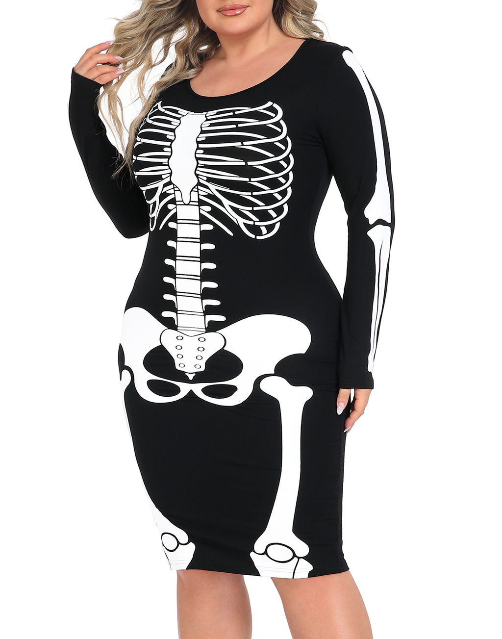 Plus Size Skeleton Dress Halloween Costume