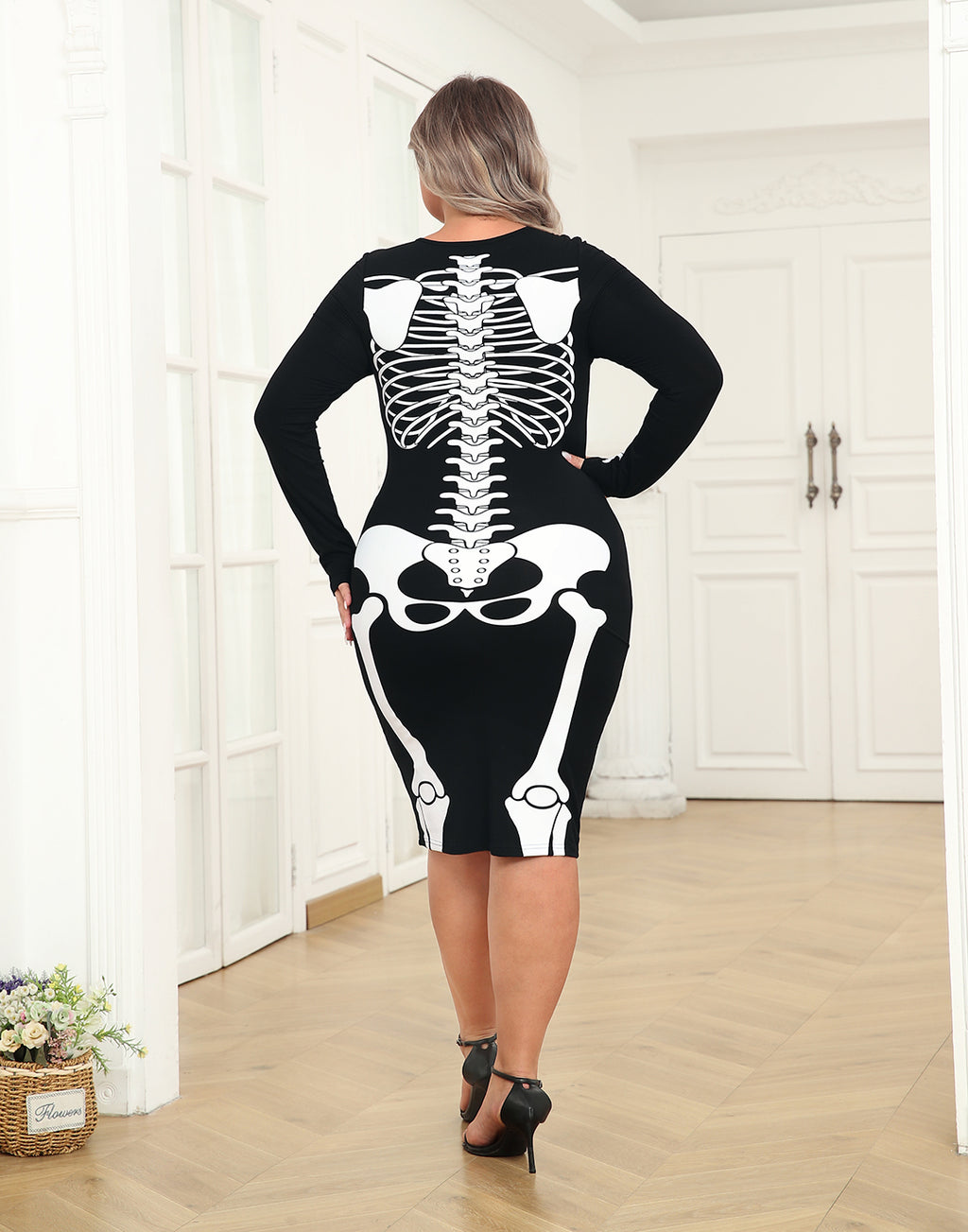 Plus Size Skeleton Dress Halloween Costume