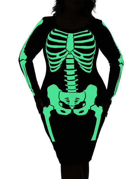Plus Size Skeleton Dress Halloween Costume