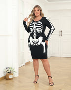 Plus Size Skeleton Dress Halloween Costume