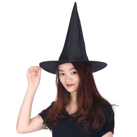 Black Witch Hat for Halloween Costume (Adult One Size)