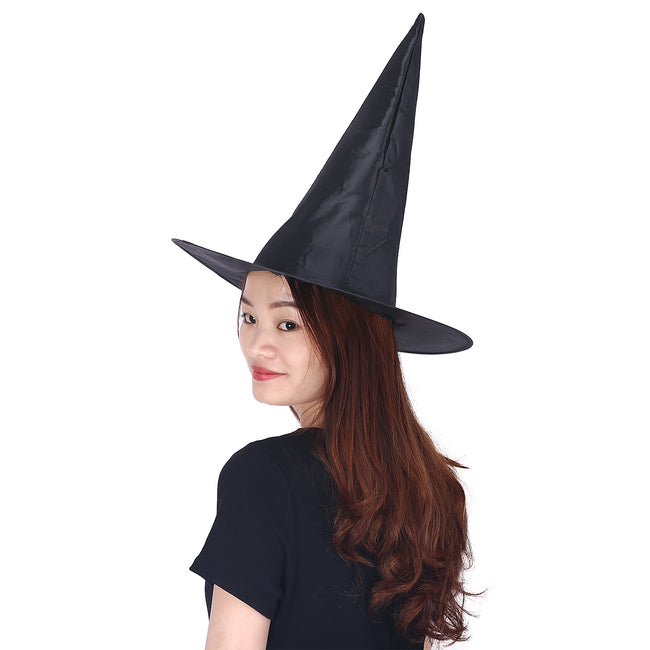 Black Witch Hat Adult Halloween Costume – side view
