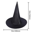 Black Witch Hat for Halloween Costume (Adult One Size)